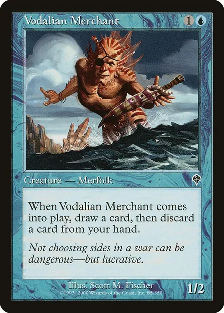 Vodalian Merchant, Magic card INV 85 — Invasion set