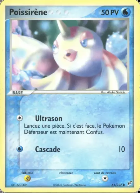 Poissirène, carte Pokémon DX 61 — extension EX Deoxys