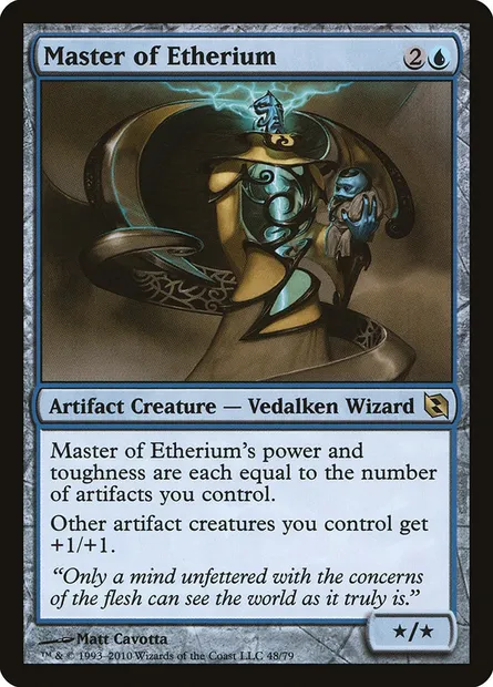 Maître de l'étherium, carte Magic DDF 48 — extension Duel Decks: Elspeth vs. Tezzeret