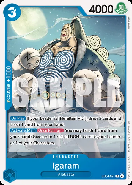 Igaram, One Piece card EB04-021 — EGGHEAD CRISIS set