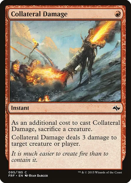 Collateral Damage, Magic card FRF 95 — Fate Reforged set