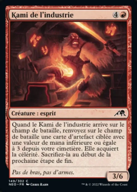 Kami de l'industrie, carte Magic NEO 149 — extension Kamigawa: La Dynastie Néon