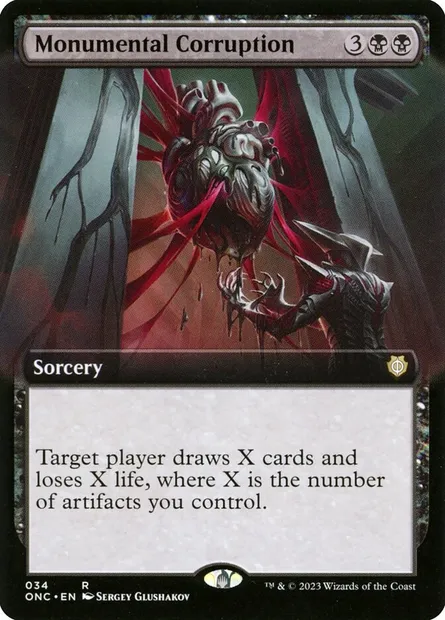Monumental Corruption, Magic card ONC 34 — Phyrexia: All Will Be One Commander set