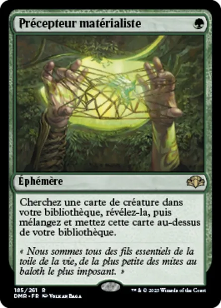 Précepteur matérialiste, carte Magic DMR 185 — extension Dominaria Remastered