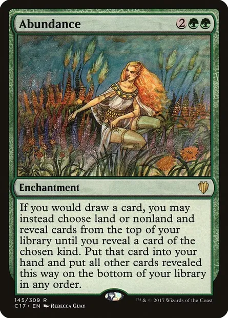 Abundance, Magic card C17 145 — Commander 2017 set