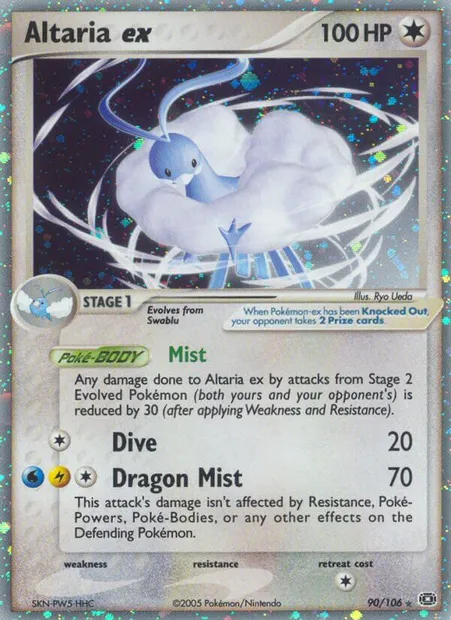 Altaria ex, Pokémon card EM 90 — Emerald set