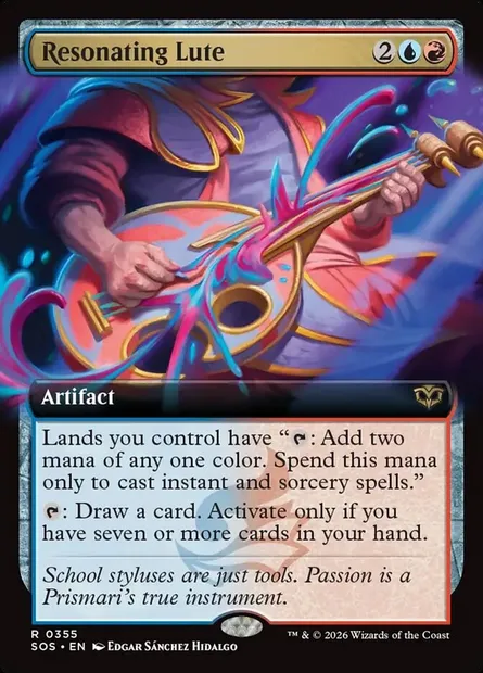 Resonating Lute, Magic card SOS 355 — Secrets of Strixhaven set