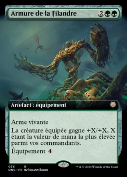 Armure de la Filandre, carte Magic ONC 36 — extension Phyrexia: All Will Be One Commander
