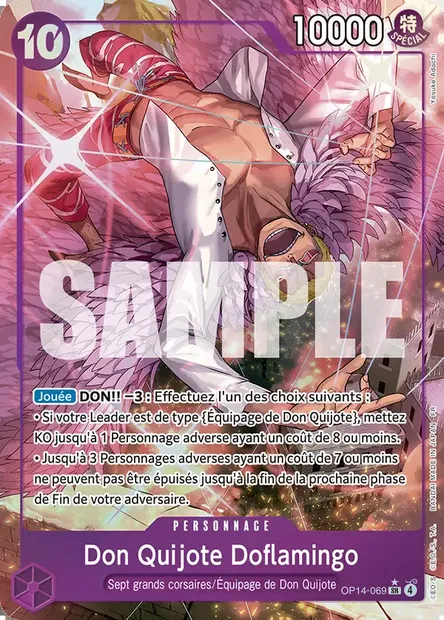 Don Quijote Doflamingo, carte One Piece OP14-069 — extension LES SEPT DE LA MER D'AZUR