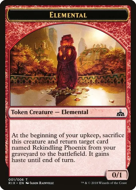 Elemental, Magic card TRIX 1 — Rivals of Ixalan Tokens set
