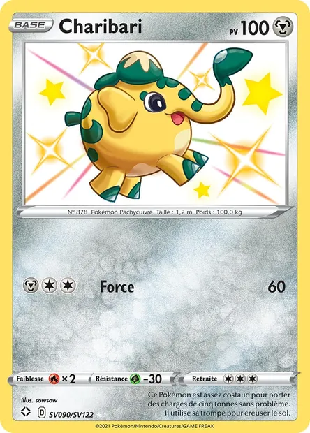 Charibari, carte Pokémon SHF SV090 — extension Destinées Radieuses