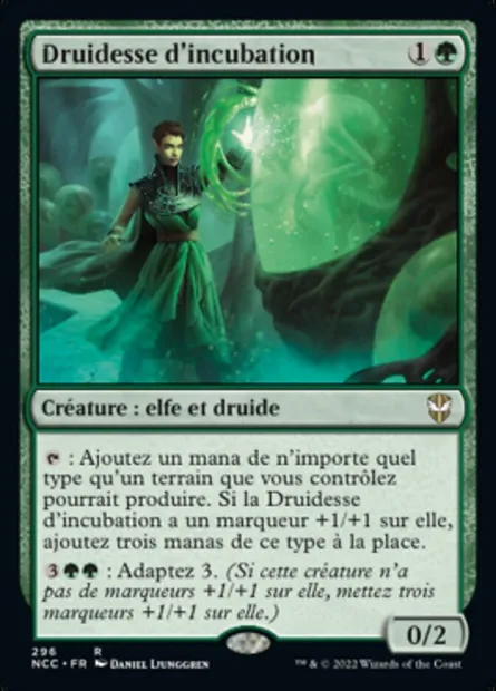 Druidesse d'incubation, carte Magic NCC 296 — extension New Capenna Commander