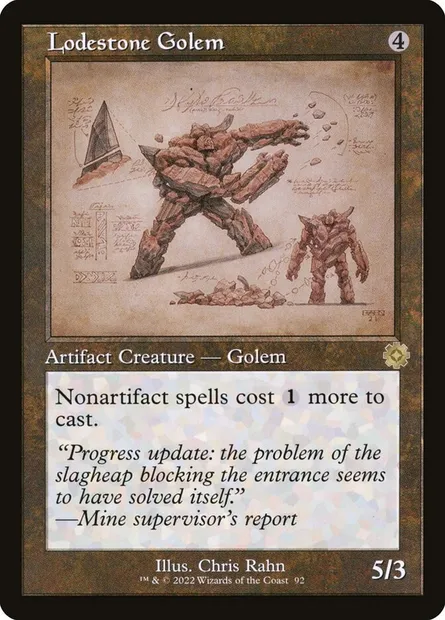 Lodestone Golem, Magic card BRR 92 — The Brothers' War Retro Artifacts set
