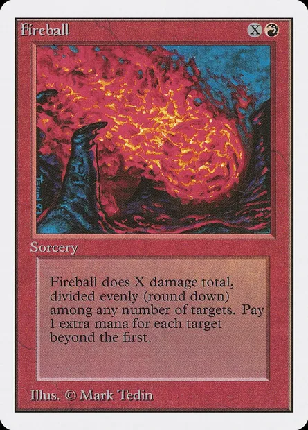 Fireball, Magic card 2ED 150 — Unlimited Edition set