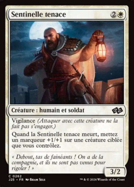 Sentinelle tenace, carte Magic J25 262 — extension Foundations Jumpstart