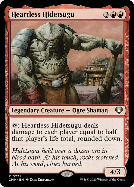 Heartless Hidetsugu, Magic card CMM 231 — Commander Masters set
