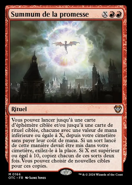 Summum de la promesse, carte Magic OTC 166 — extension Outlaws of Thunder Junction Commander