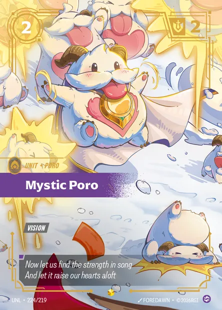 Mystic Poro, carte Riftbound UNL 224 — extension Unleashed