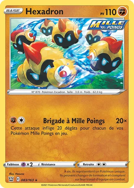 Hexadron, carte Pokémon BST 83 — extension Styles de combat