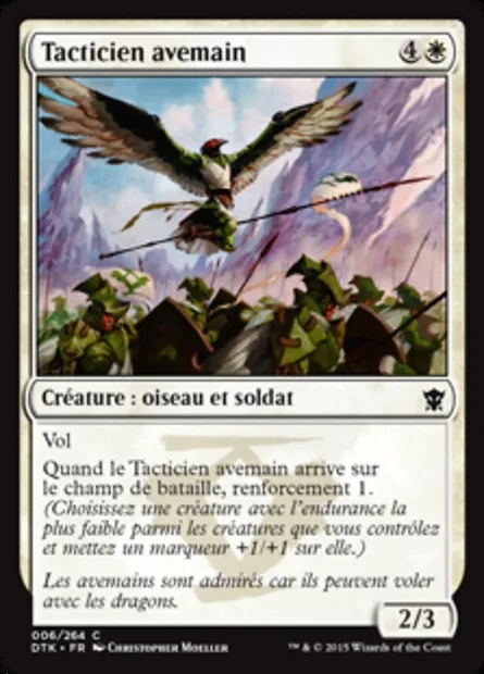 Tacticien avemain, carte Magic DTK 6 — extension Les Dragons de Tarkir