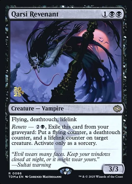 Qarsi Revenant, Magic card PTDM 86s — Tarkir: Dragonstorm Promos set