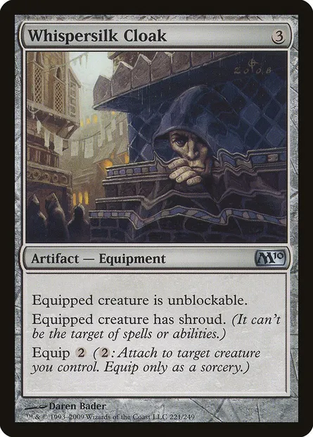 Whispersilk Cloak, Magic card M10 221 — Magic 2010 set