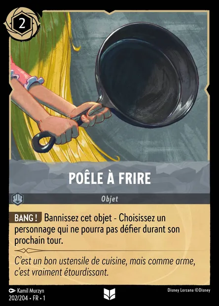Poêle à frire, carte Disney Lorcana CH1-202 — extension Premier Chapitre