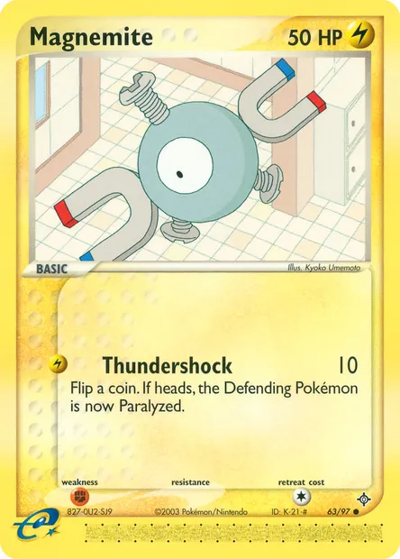 Magnemite, Pokémon card DR 63 — Dragon set