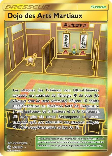 Dojo des Arts Martiaux, carte Pokémon CEC 268 — extension Éclipse Cosmique