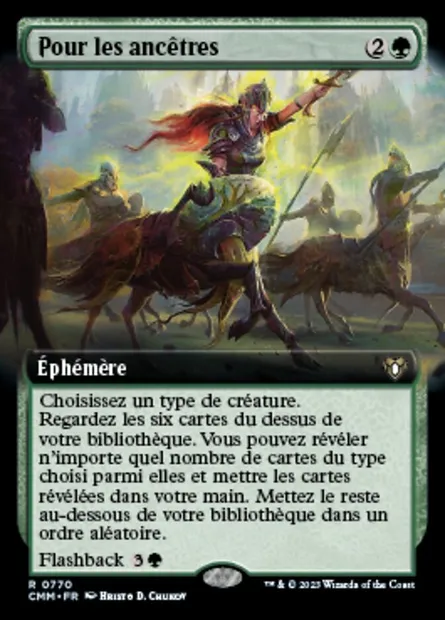 Pour les ancêtres, carte Magic CMM 770 — extension Commander Masters