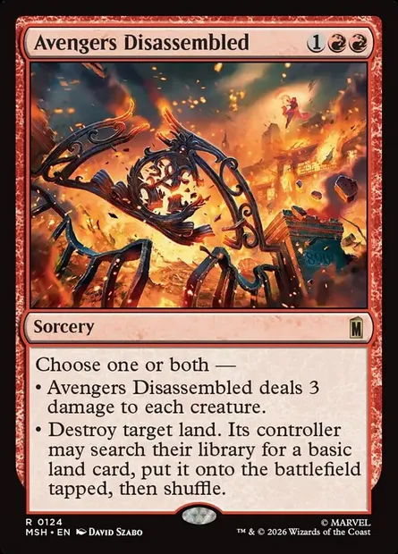 Avengers Disassembled, Magic card MSH 124 — Marvel Super Heroes set
