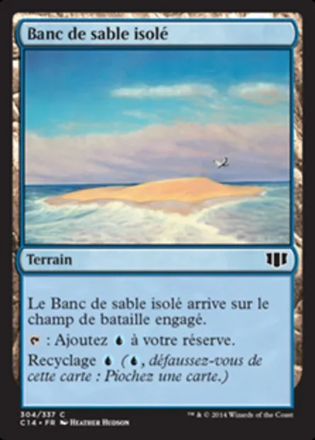 Banc de sable isolé, carte Magic C14 304 — extension Commander 2014