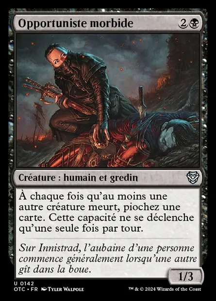 Opportuniste morbide, carte Magic OTC 142 — extension Outlaws of Thunder Junction Commander