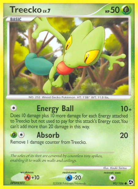 Treecko, Pokémon card GE 90 — Great Encounters set