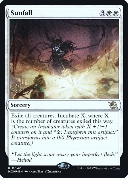 Sunfall, Magic card PMOM 40s — March of the Machine Promos set