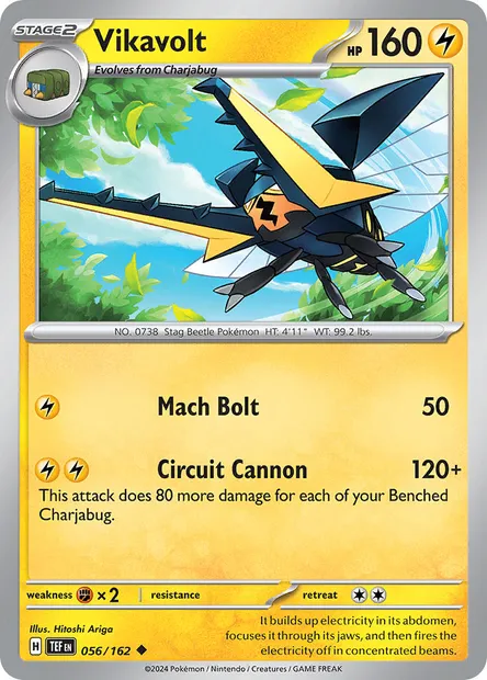 Vikavolt, Pokémon card TEF 056 — Temporal Forces set