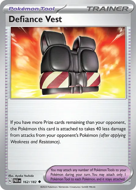 Defiance Vest, Pokémon card PAR 162 — Paradox Rift set