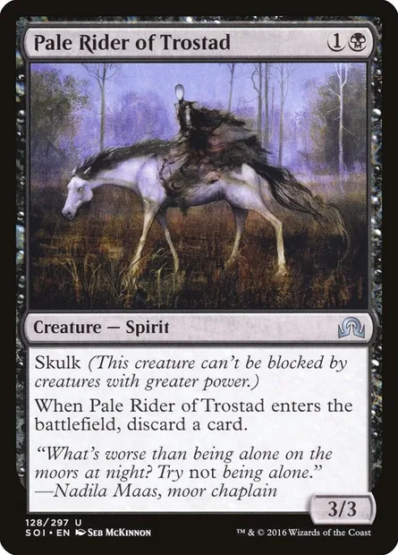 Pale Rider of Trostad, Magic card SOI 128 — Shadows over Innistrad set