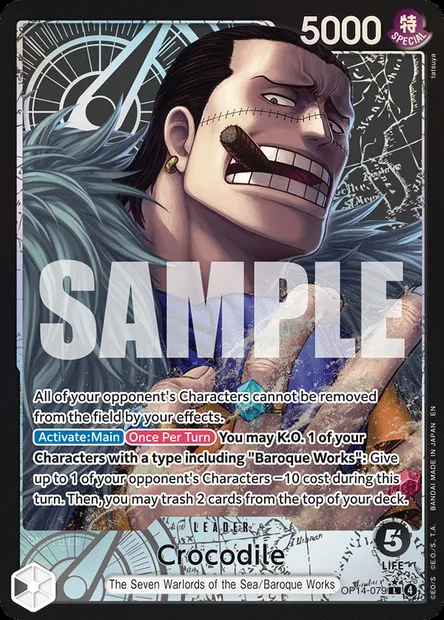 Crocodile, One Piece card OP14-079 — THE AZURE SEA’S SEVEN set
