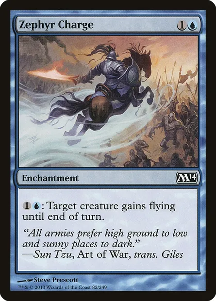 Zephyr Charge, Magic card M14 82 — Magic 2014 set