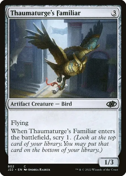 Thaumaturge's Familiar, Magic card J22 802 — Jumpstart 2022 set
