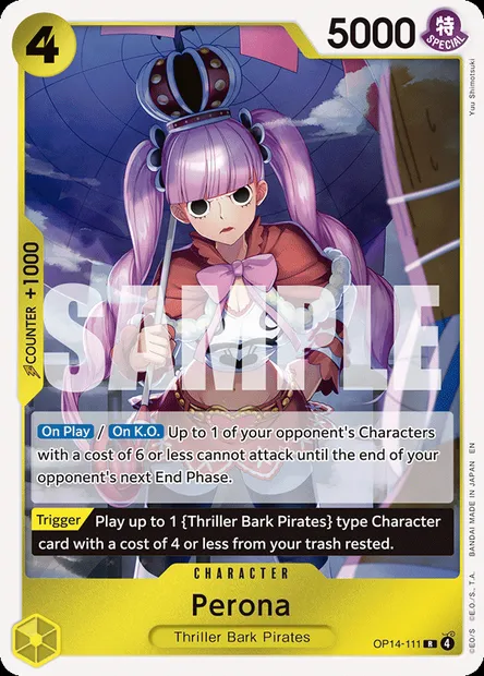Perona, One Piece card OP14-111 — THE AZURE SEA’S SEVEN set