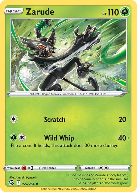 Zarude, Pokémon card FST 27 — Fusion Strike set