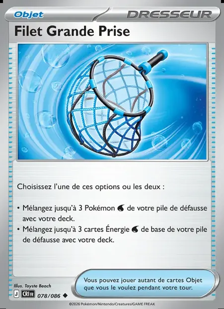 Filet Grande Prise, carte Pokémon CRI 078 — extension Chaos Ascendant