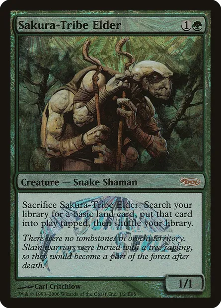 Sakura-Tribe Elder, Magic card PJSE 1E06 — Junior Series Europe set
