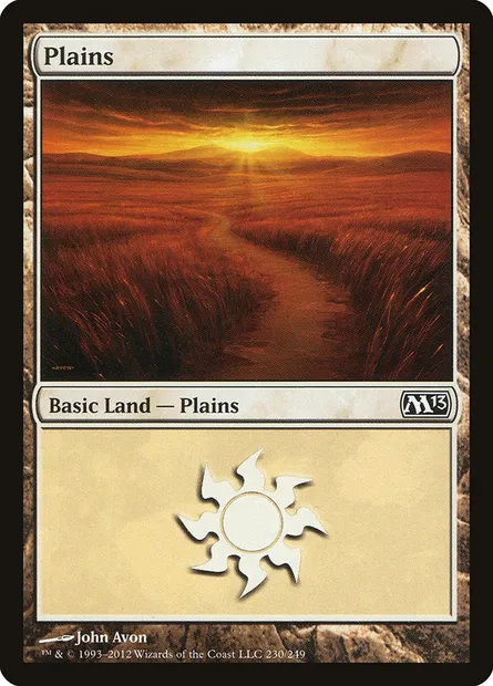Plains, Magic card M13 230 — Magic 2013 set