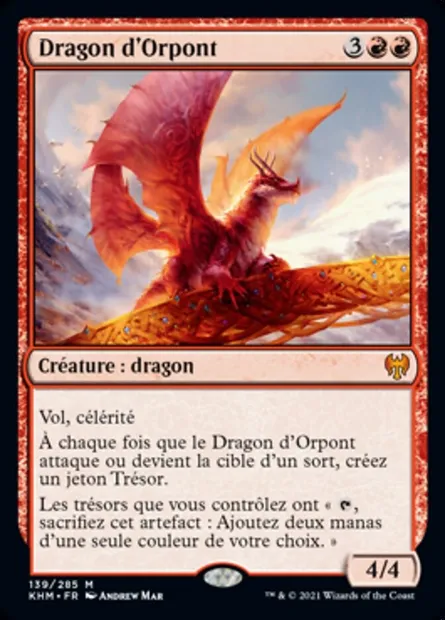 Dragon d'Orpont, carte Magic KHM 139 — extension Kaldheim