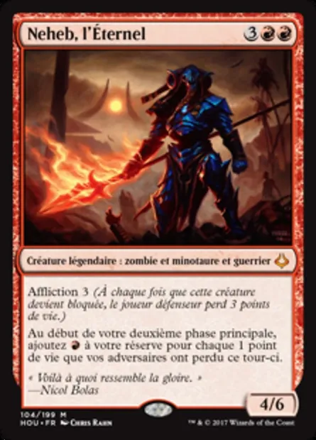 Neheb, l'Éternel, carte Magic HOU 104 — extension L’âge de la destruction