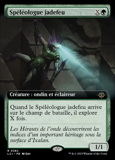 Spéléologue jadefeu, carte Magic LCI 382 — extension The Lost Caverns of Ixalan
