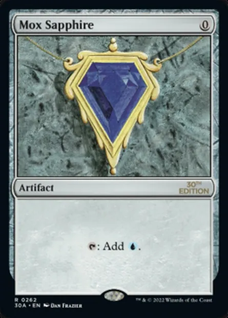 Mox Sapphire, carte Magic 30A 262 — extension 30th Anniversary Edition